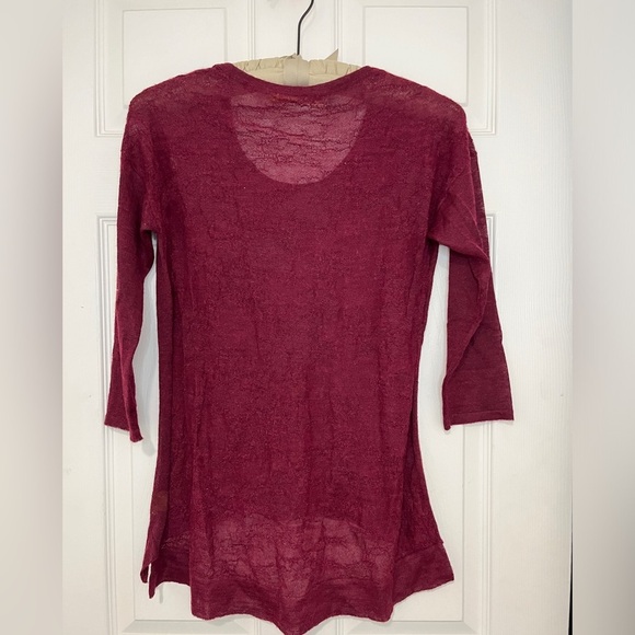 Kuna Peruvian Baby Alpaca Luxury High Low Semi-Sheer Sweater Size US M MSRP $300 - Picture 6 of 10